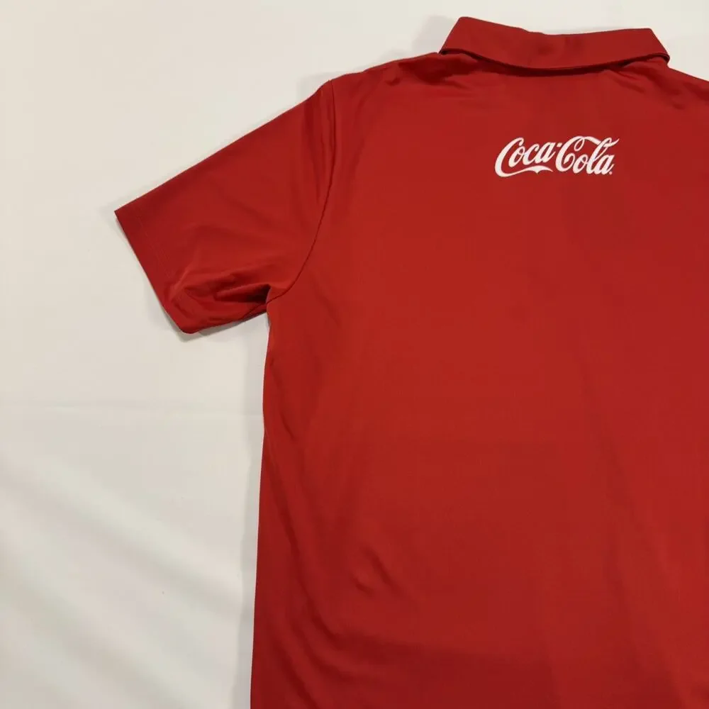adidas FIFA Coca-Cola Logo Red Polo Shirt Men's L Short Sleeve New With Tags